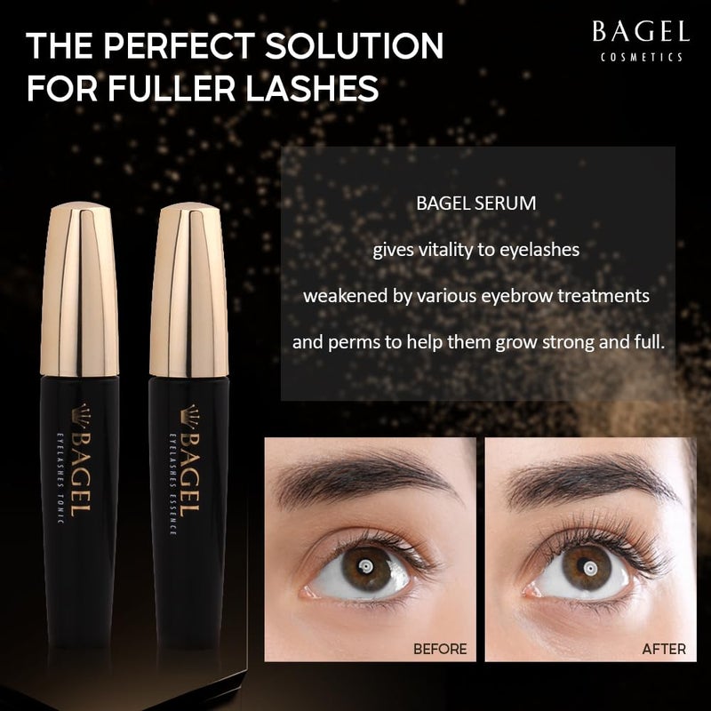 BAGEL Korean Premium Eyelash Growth Serum Tonic 8ml Essence 10ml Set - Image 5
