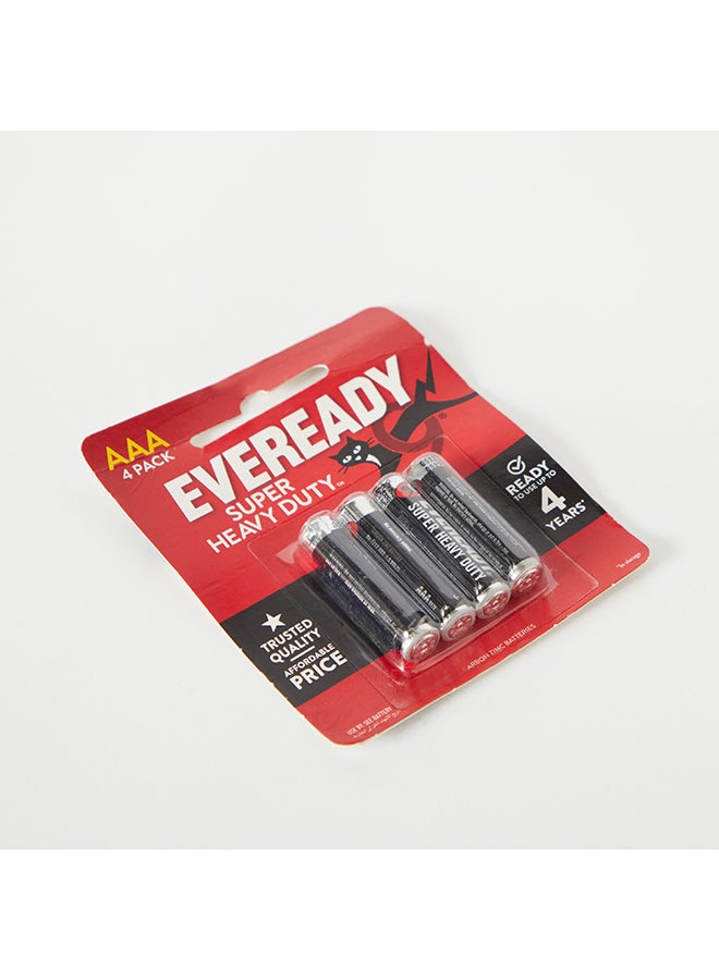 Eveready مجموعة بطاريات AAA شديدة التحمل مكونة من 4 قطع 2 × 5 × 1 سم  - Image 3
