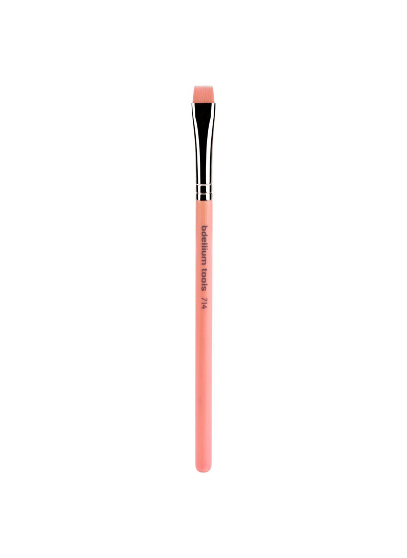 Bdellium Tools Bdellium Tools Professional Makeup Brush - Pink Bambu Series 714 Flat Eye Definer - With Soft Synthetic Fibers, For Eye Definition (Pink, 1pc) 