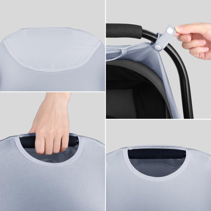 Metplus 2-in-1 Baby Car Seat Canopy, Multi Use Privacy Sun Shade, Protect Baby's Safety with Style, Infant Carrier Covers for Boys & Girls - Image 5