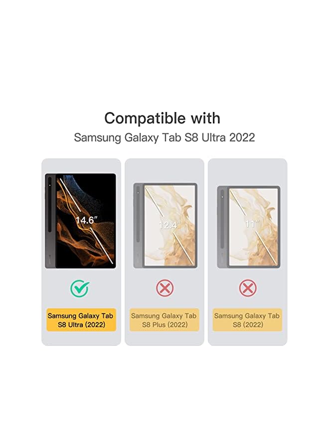 Jetech Case For Samsung Galaxy Tab S8 Ultra 14.6-Inch 2022 With S Pen Holder, Slim Folio Stand Protective Tablet Cover, Multi-Angle Viewing (Rose Gold) - Image 2