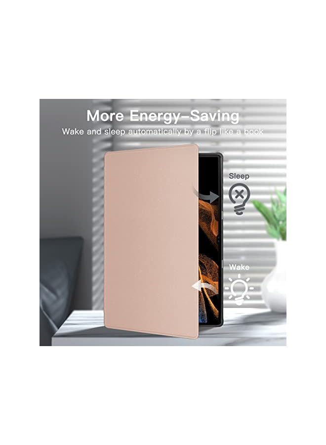 Jetech Case For Samsung Galaxy Tab S8 Ultra 14.6-Inch 2022 With S Pen Holder, Slim Folio Stand Protective Tablet Cover, Multi-Angle Viewing (Rose Gold) - Image 5