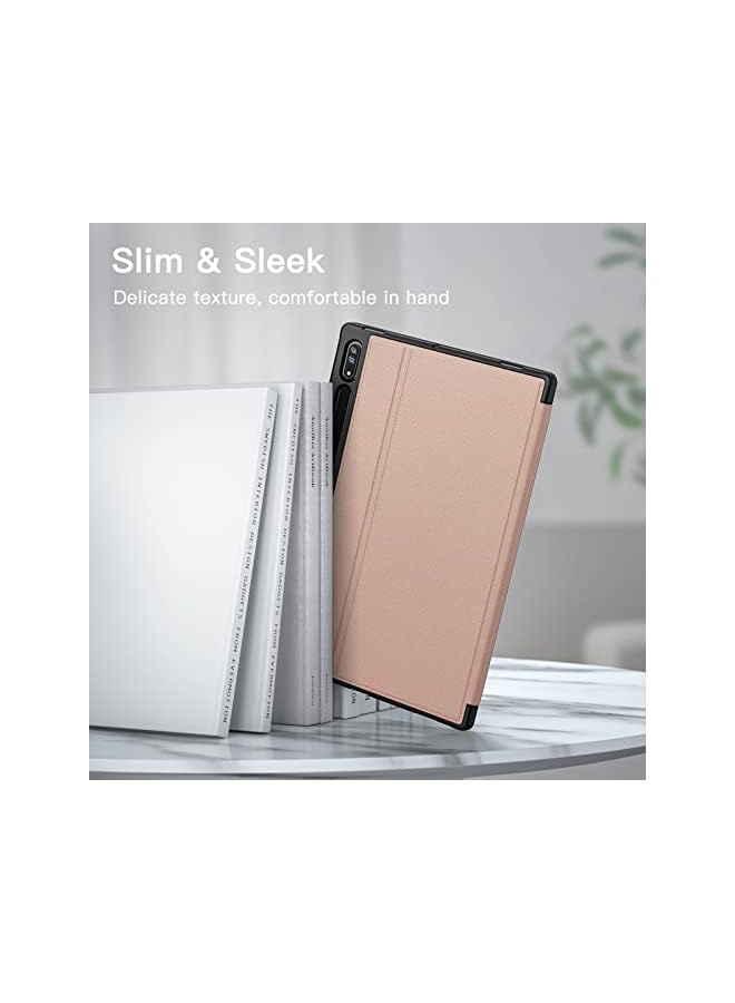 Jetech Case For Samsung Galaxy Tab S8 Ultra 14.6-Inch 2022 With S Pen Holder, Slim Folio Stand Protective Tablet Cover, Multi-Angle Viewing (Rose Gold) - Image 4