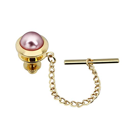 AMITER Gold Tie Tack Pins for Men - Pearl Tie Tack for Men -Beautiful Best Wedding Charms - Image 3
