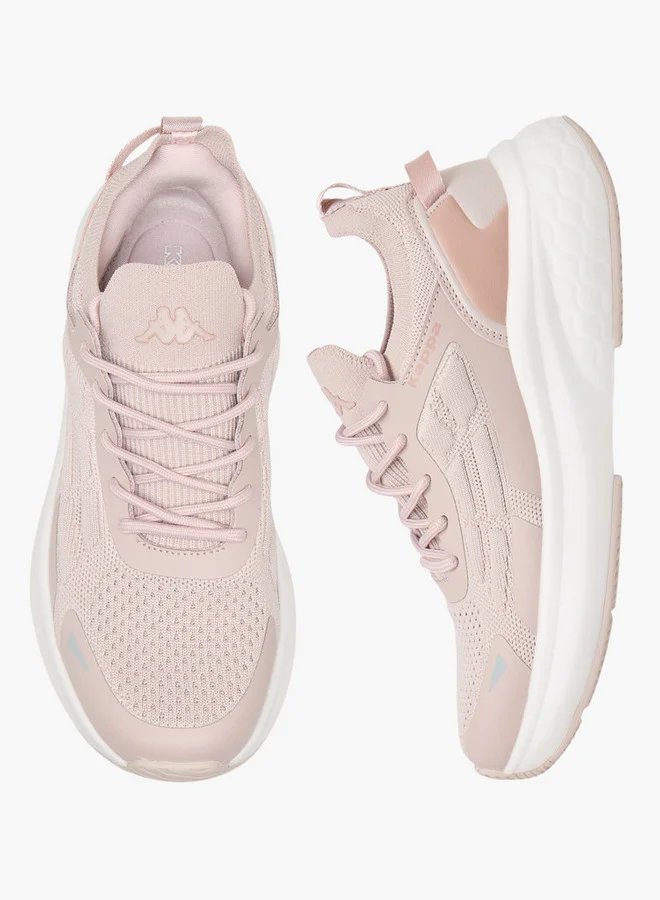 Kappa Women's Logo Print Sports Shoes with Lace-Up Closure