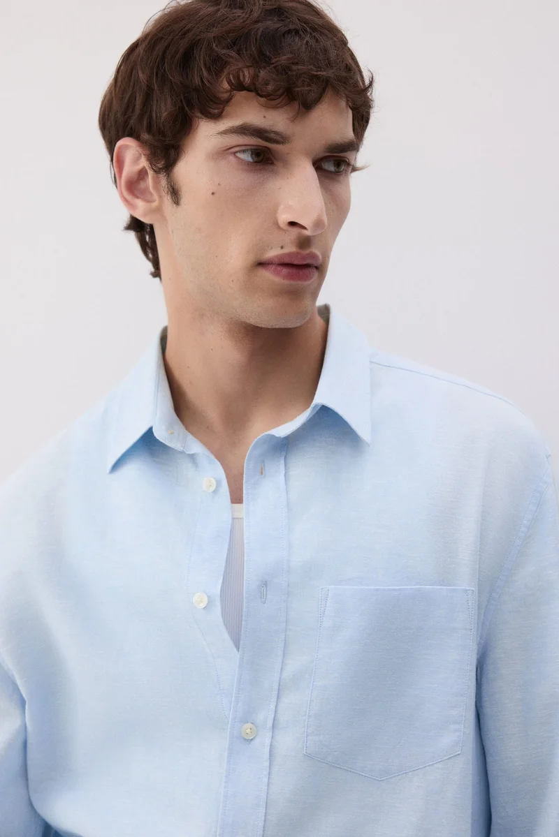 H&M Regular Fit Linen-blend shirt