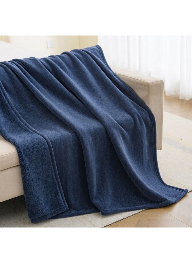 ميزوي بطانية مينك مريحة ناعمة وفاخرة كحلي 1 x 153 x 127 سم MINK BRUSHED 01  - Image 1