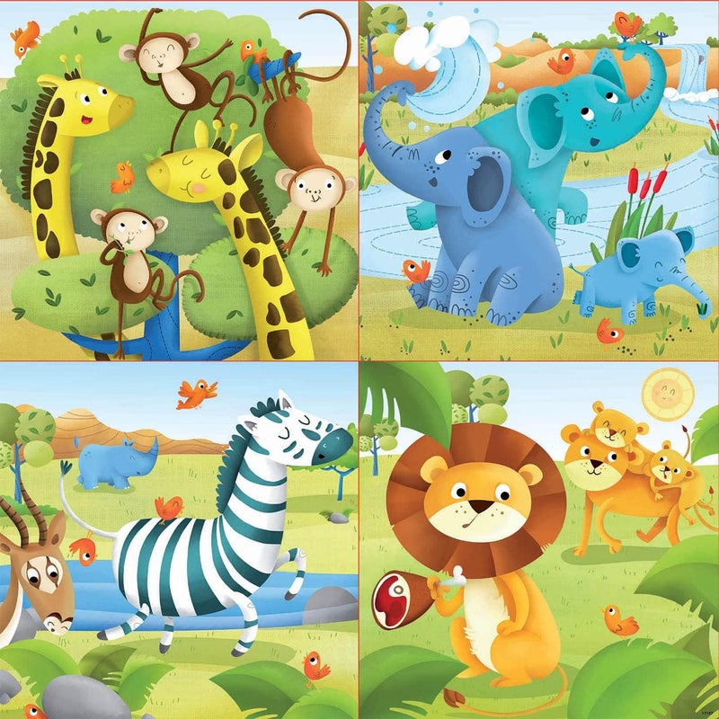 EDUCA - Set of Children's Progressive Puzzles of 12/16/20/25 pieces. Farm animals. From 3 4 years (17147) - Image 2