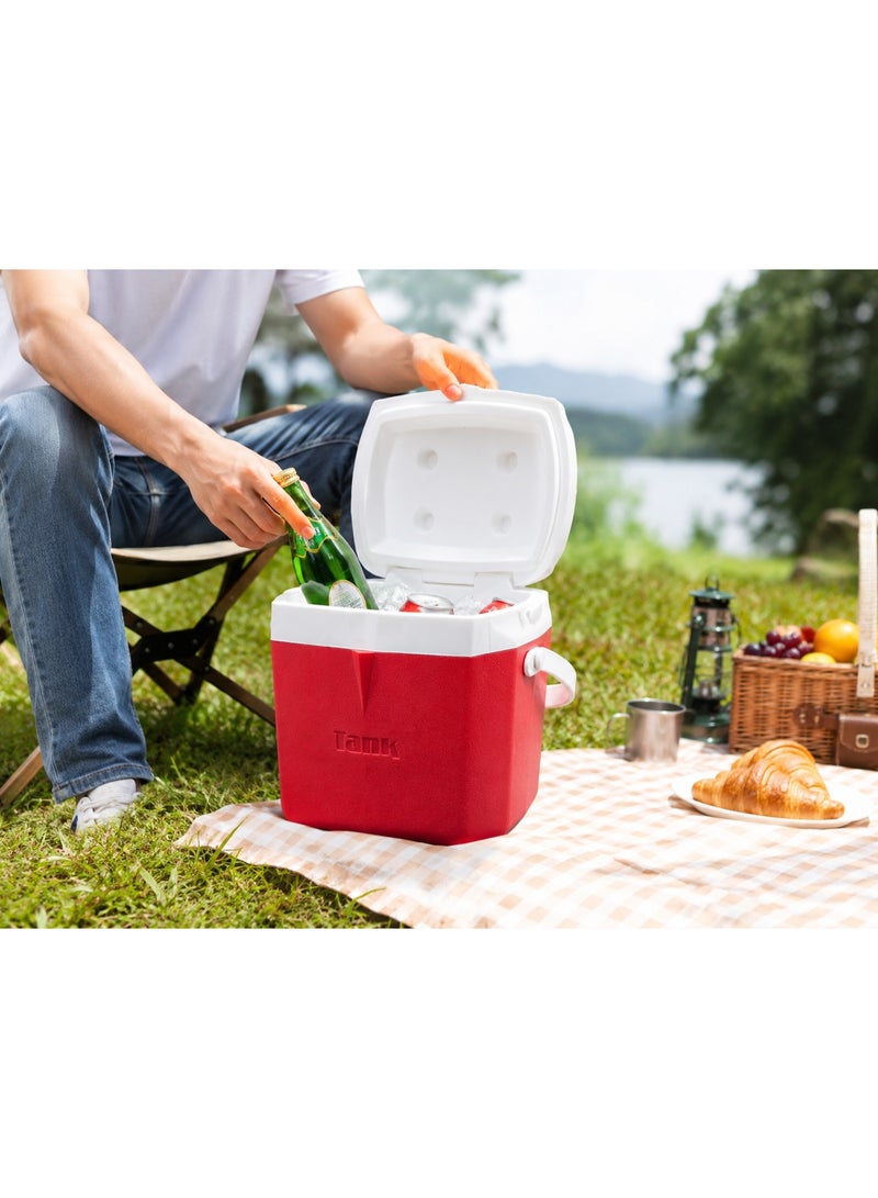 Tank Super Cool Ice Box Cooler, 5 Liters (1.3 Gallons) for Picnics and Personal Use - Red - Image 3