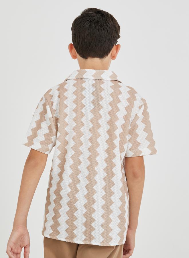 Styli Styli Printed Resort Collar Buttoned Shirt  - Image 4