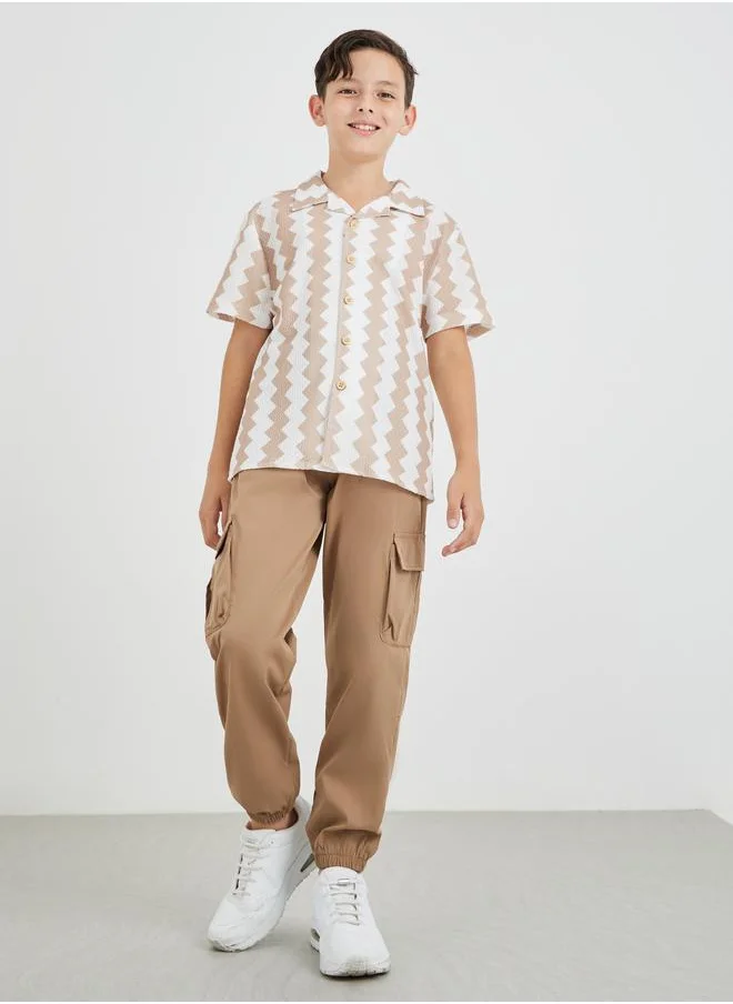 Styli Styli Printed Resort Collar Buttoned Shirt
