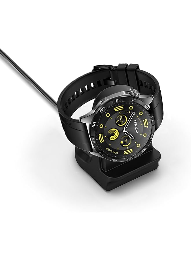 erorex Silicone Non Slip Charging Station Compatible With Huawei Watch Gt 4 Smartwatch Silicone Charging Cable Stand Compatible With Huawei Watch Gt 4 41 Mm 46 Mm Smartwatch Black  - Image 2