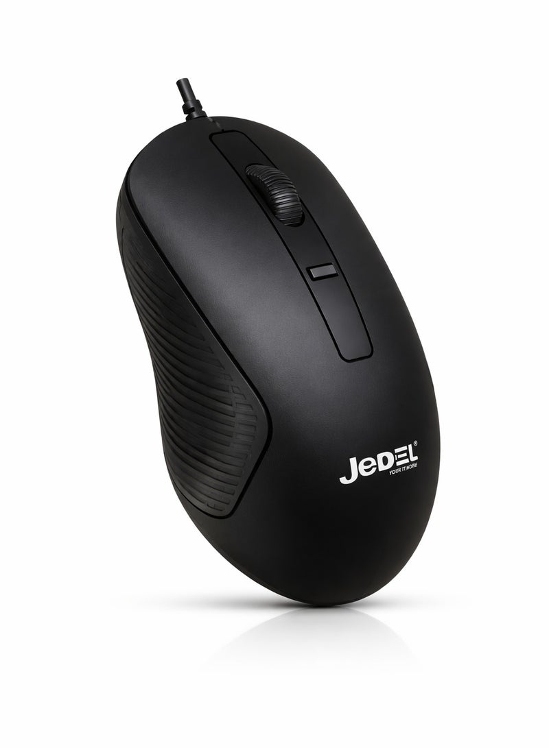 Jedel CP101 4D Wired Office Mouse 1600 DPI Business Normal Mouse Mice for Laptop Desktop - Image 1