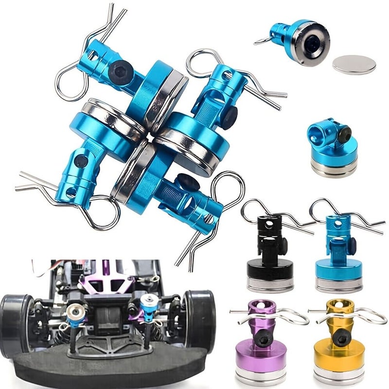 HSP Infinity Model Accessories 02010 Metal Magnetic Invisible Chassis Posts Black Strong Magnet No Drilling Required for RC Model Car Modification and Assembly Four Wheel Drive - Image 1