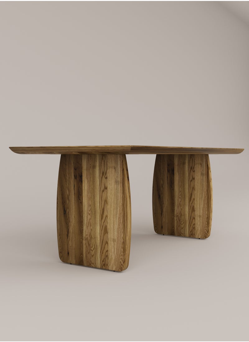 Slab House Edge Collection - Solid Oak Timber 4-6 Seater Table  - Image 4
