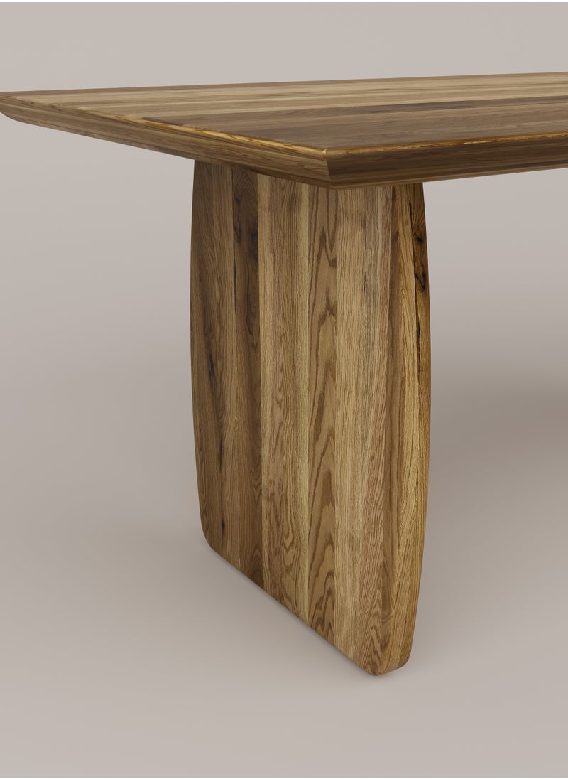 Slab House Edge Collection - Solid Oak Timber 4-6 Seater Table  - Image 5