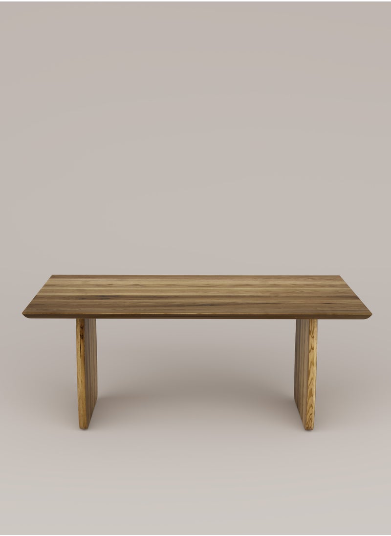 Slab House Edge Collection - Solid Oak Timber 4-6 Seater Table  - Image 1