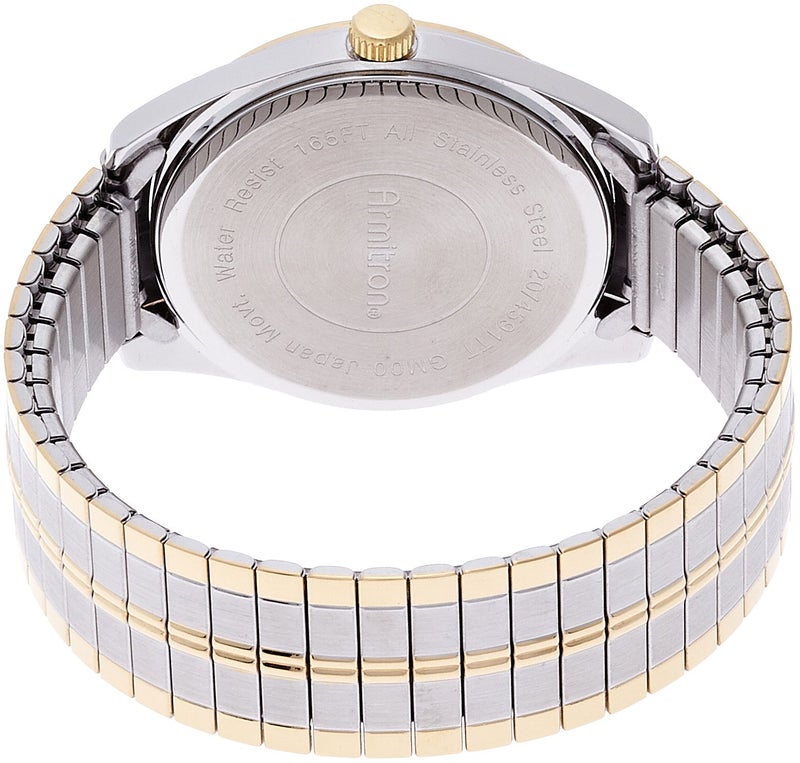 Armitron Men's Day/Date Easy To Read Metal Expansion Bracelet Watch, 20/4591 - Image 2