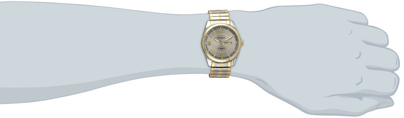 Armitron Men's Day/Date Easy To Read Metal Expansion Bracelet Watch, 20/4591 - Image 4