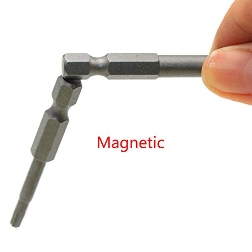 COMOK 10pcs 50mm Long 1/4 Inch Hex Shank T10 Torx Head Magnetic Screw Driver Bit Set Security Tamper Proof Star 6 Point Screwdriver Kit Tools - Image 4