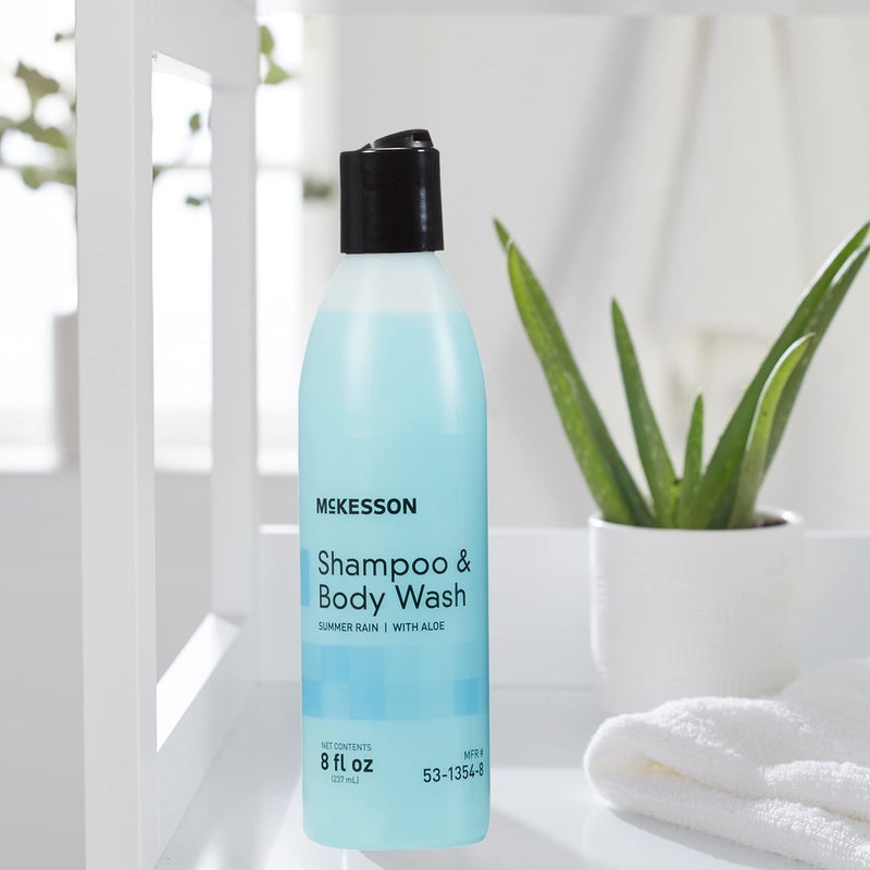 McKesson Body Wash and Shampoo with Aloe, Summer Rain Scent, 8 oz, 1 Count - Image 3
