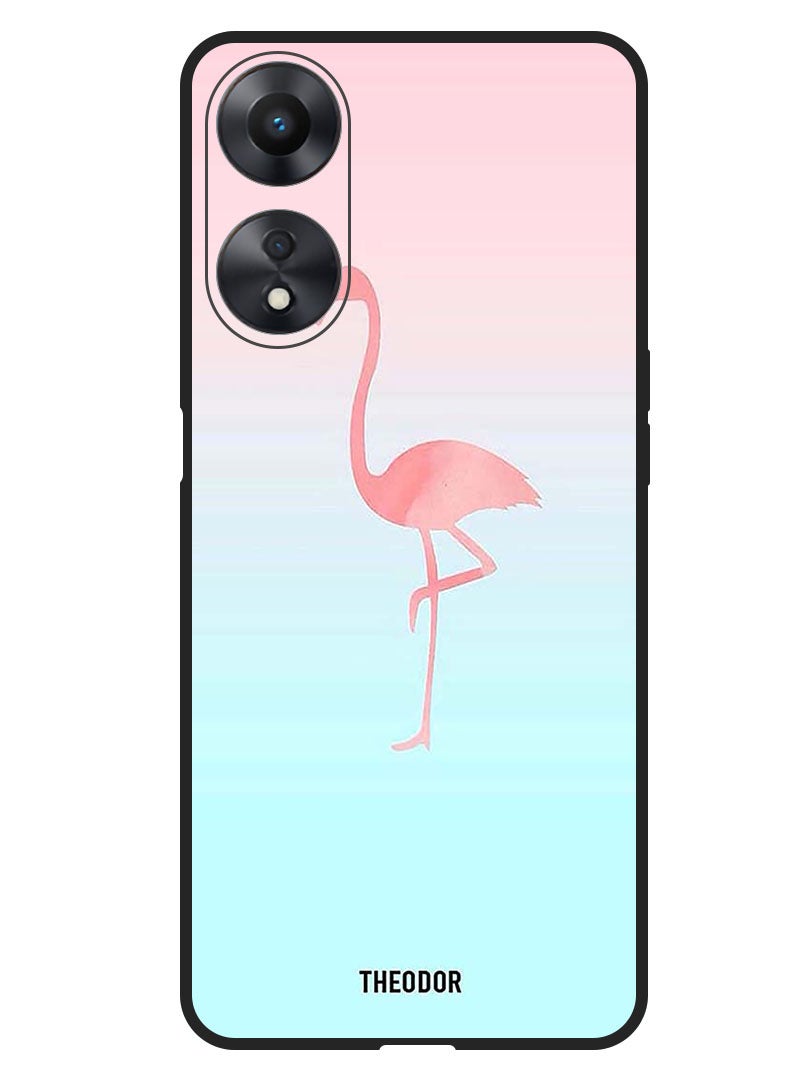 Theodor Protective Case Anti Scratch Shock Proof Bumper Cover For Oppo F23 5G Pink Flamingo - Image 1