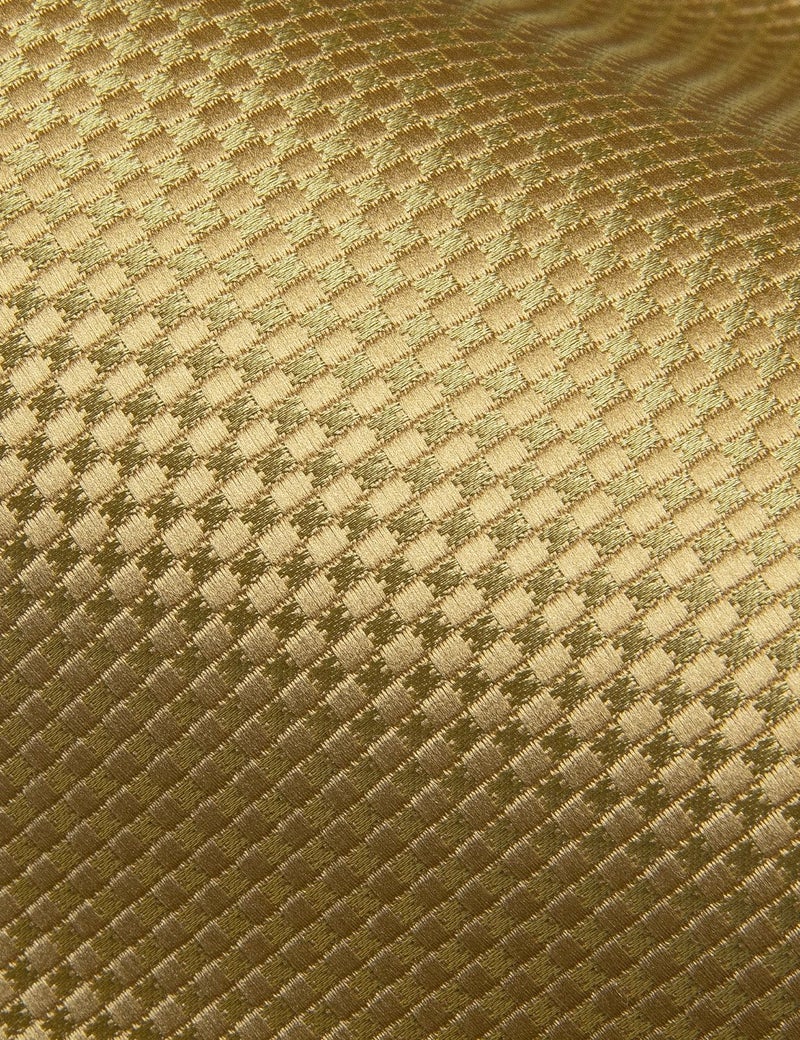 Dubulle Mens Paisely Floral Silk Tie for Men Striped Necktie and Pocket Square Set Wedding Business,Gold - Image 2
