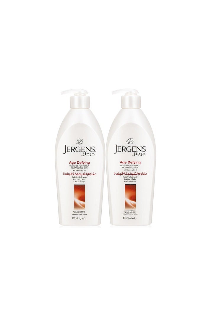 Jergens Age Defying Body Lotion with Vitamins A, C, & E Pack of 2x400ml 