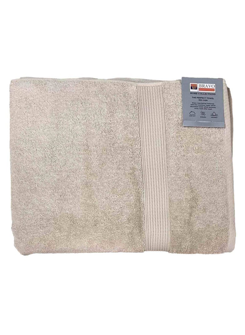 Bravo Bath Towel, 90 x 150 cm, Beige