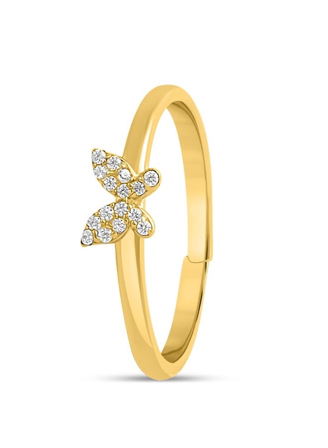 ZAVYA 925 Sterling Silver Butterfly Gold Plated Ring | Gifts For Women And Girls | With Certificate of Authenticity and 925 Hallmark - Image 5