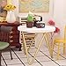 Toddmomy 1 6 Scale Doll Furniture 2pcs Wooden Round Table Room Toy Model Miniature for Dollhouse Living Tiny Scenes Furniture Nightstand Mini House Decor Scale Side Decoration - Image 4