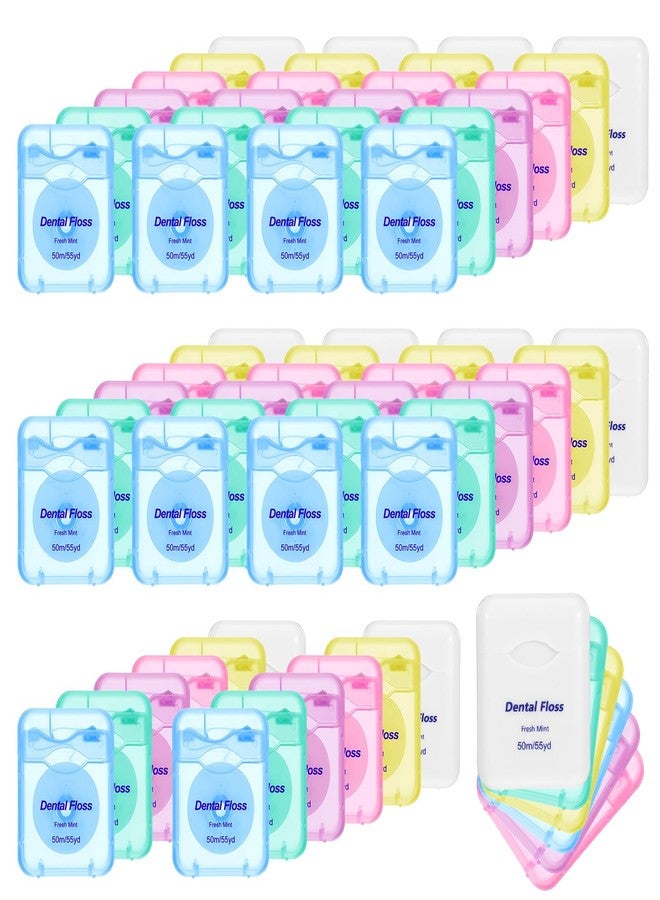 Kifmurase 60Pcs Dental Floss, Bulk Mint Flavored Travel Dental Floss, 50m Each Oral Care for Teeth Protection (Colorful - Image 1