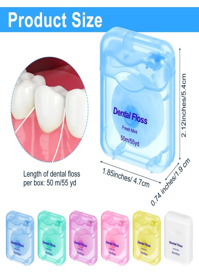 Kifmurase 60Pcs Dental Floss, Bulk Mint Flavored Travel Dental Floss, 50m Each Oral Care for Teeth Protection (Colorful - Image 2