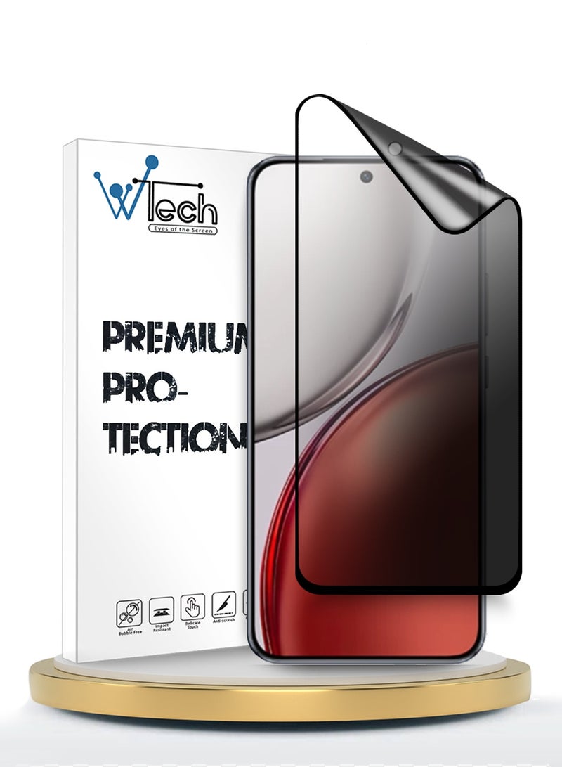 Wtech Honor X9d 5G 2025 Premium Nano Ceramic Privacy Full Glue Full Cover Matte Flexible Screen Protector (MSCNMP) - Clear/Black - Image 1