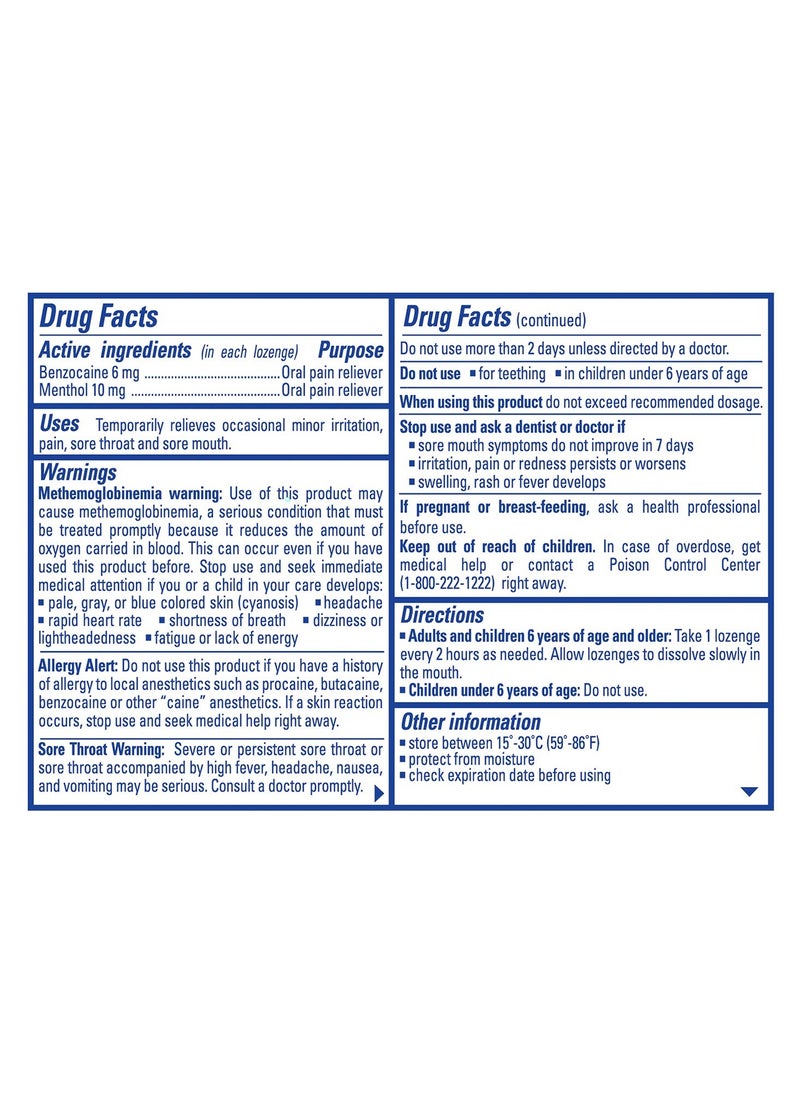 Chloraseptic Chloraseptic Sore Throat Lozenges with Soothing Liquid Center | Citrus | 18 Count  - Image 2