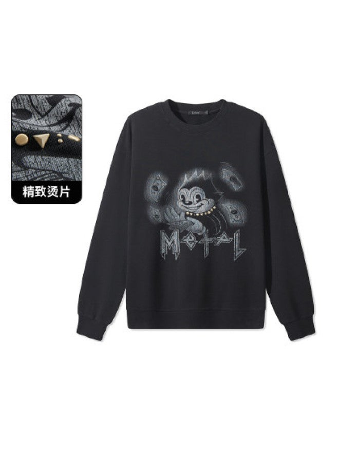 Cabbeen Men's Hoodie Creative Patch Logo Design Casual Fall Long Sleeve Hoodie - Image 1