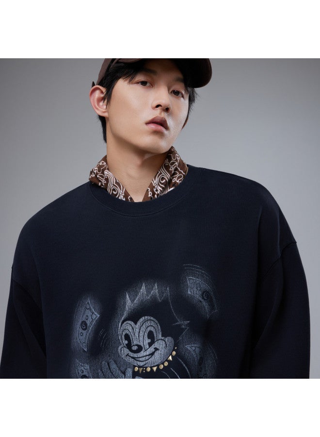 Cabbeen Men's Hoodie Creative Patch Logo Design Casual Fall Long Sleeve Hoodie - Image 4