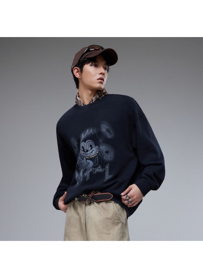 Cabbeen Men's Hoodie Creative Patch Logo Design Casual Fall Long Sleeve Hoodie - Image 5
