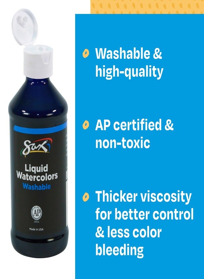 Sax - 404584 True Color Concentrated Washable Liquid Watercolor - 8 Ounces - Blue - Image 5