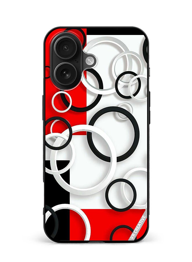 VR CREATIVE Protective Case Cover For Apple iPhone 16 Plus Colorful Circle Design Multicolour