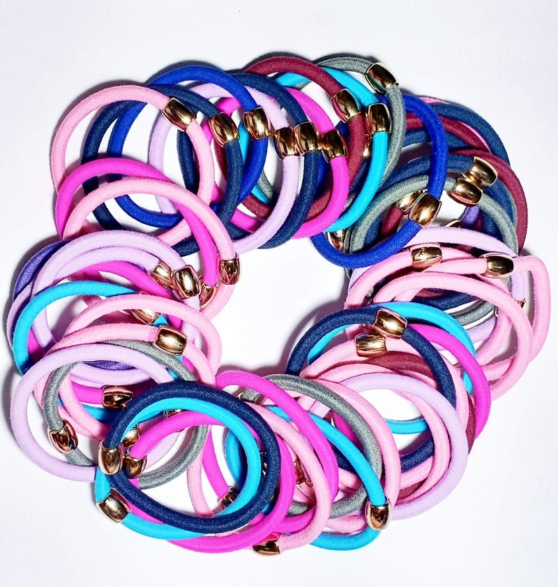 Drishti® Hair Rubber Bands for Girls Pack of 50 Multiple Color - Image 2
