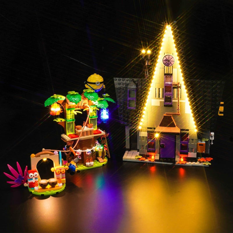 LocoLee LED Light Kit Compatible with Lego Minions and Grus Family Mansion 75583 No Models Only Light Creative Lighting Set Accessories Compatible with Lego 75583 Set - Image 4