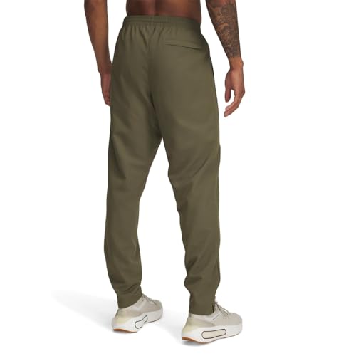 Under Armour Mens Rival Woven Windbreaker Pants 390 Marine OD Green Black Large - Image 3