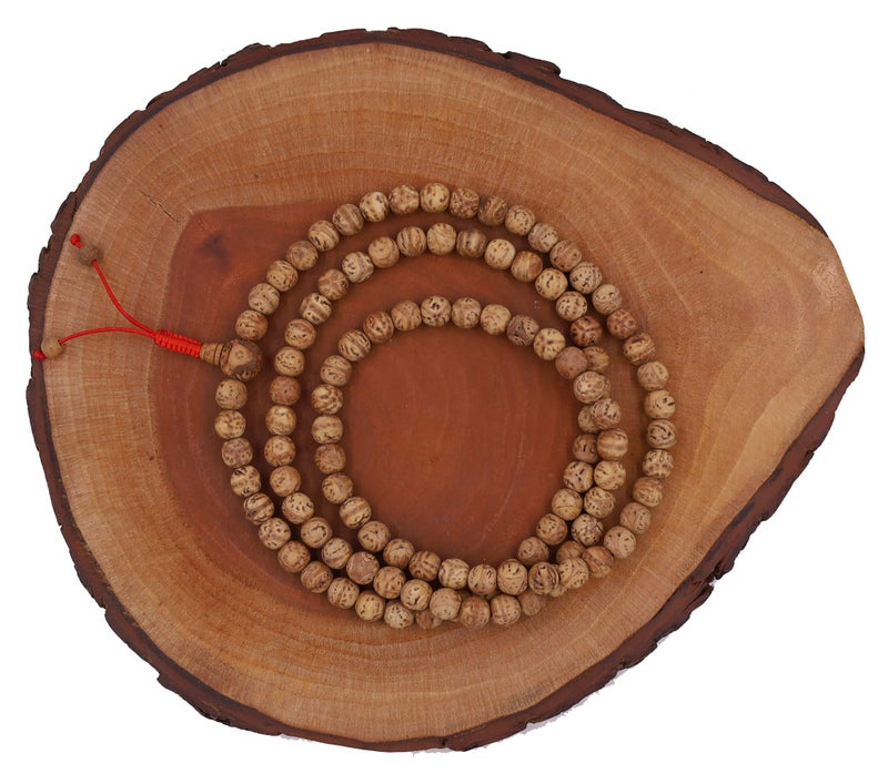 DharmaObjects Tibetan Meditation Genuine Bodhiseed Mala Prayer Rosary 108 Beads - Image 1