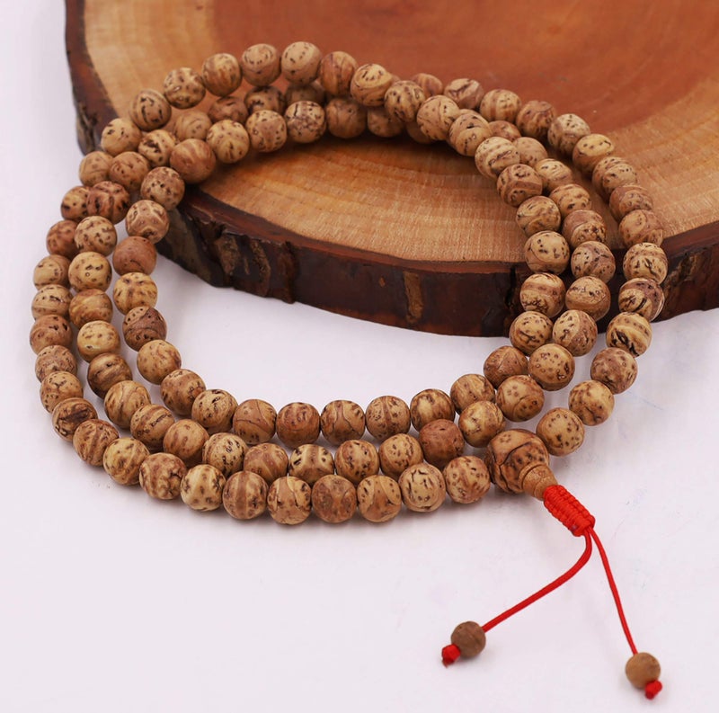 DharmaObjects Tibetan Meditation Genuine Bodhiseed Mala Prayer Rosary 108 Beads - Image 2