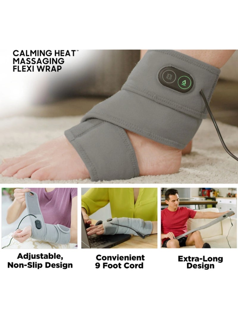 Kimaya Calm Heat Massaging Flexi Wrap, Multi Use Fitting Design for Hands, Legs and Shoulders, Calming Comfort (Graphite) - Image 5
