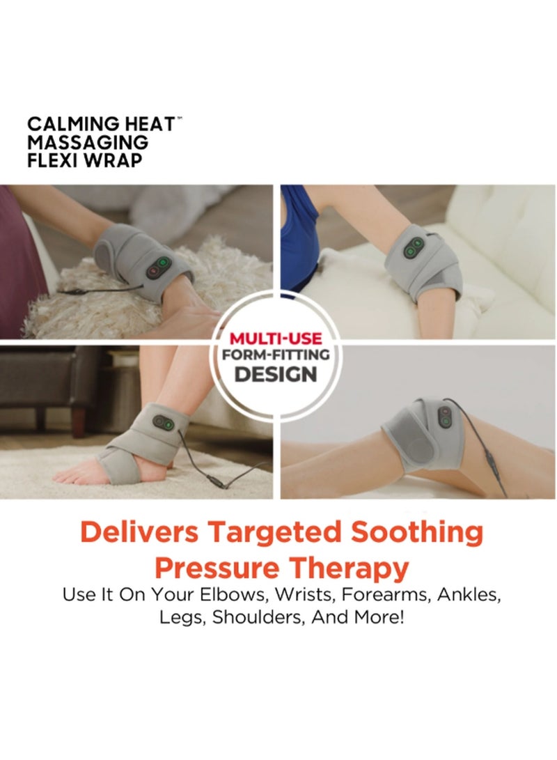 Kimaya Calm Heat Massaging Flexi Wrap, Multi Use Fitting Design for Hands, Legs and Shoulders, Calming Comfort (Graphite) - Image 3