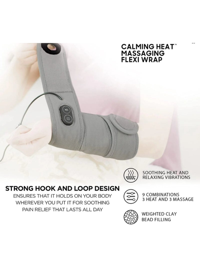 Kimaya Calm Heat Massaging Flexi Wrap, Multi Use Fitting Design for Hands, Legs and Shoulders, Calming Comfort (Graphite) - Image 4