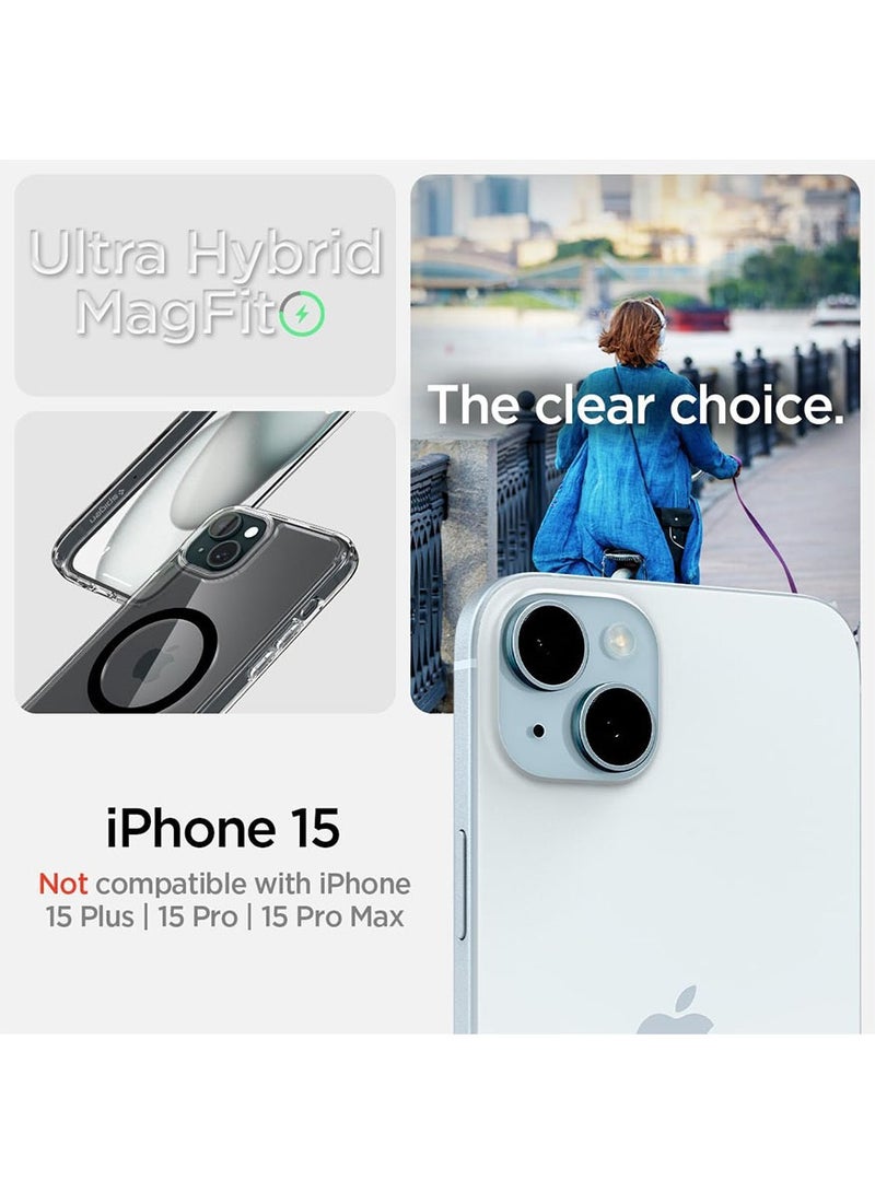 Spigen Ultra Hybrid MagFit for iPhone 15 Case Cover with MagSafe - Black - Image 2