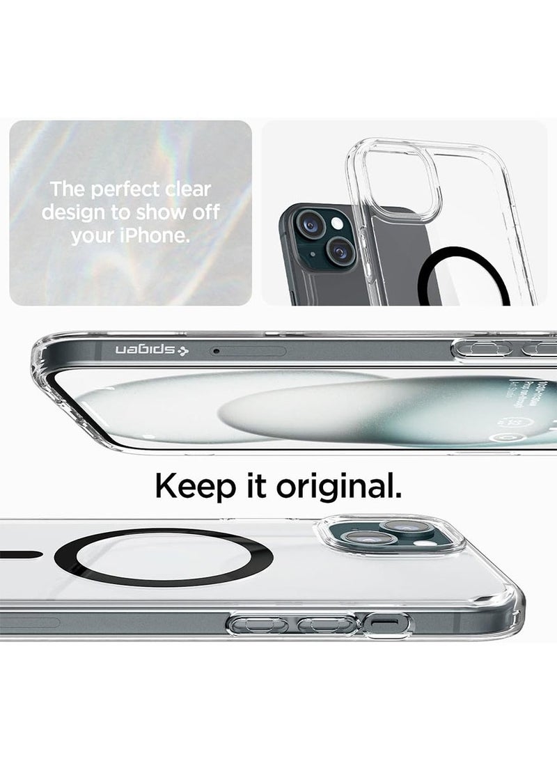 Spigen Ultra Hybrid MagFit for iPhone 15 Case Cover with MagSafe - Black - Image 3
